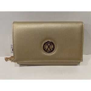 Brand New‎ CXL by Christian Lacroix Paris Caviar Clutch Gold Detachable Chain